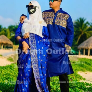 জাপানি সিল্ক বধুয়া বেনারসি শাড়ি + ধুপিয়ান কটন পাঞ্জাবি CD-02