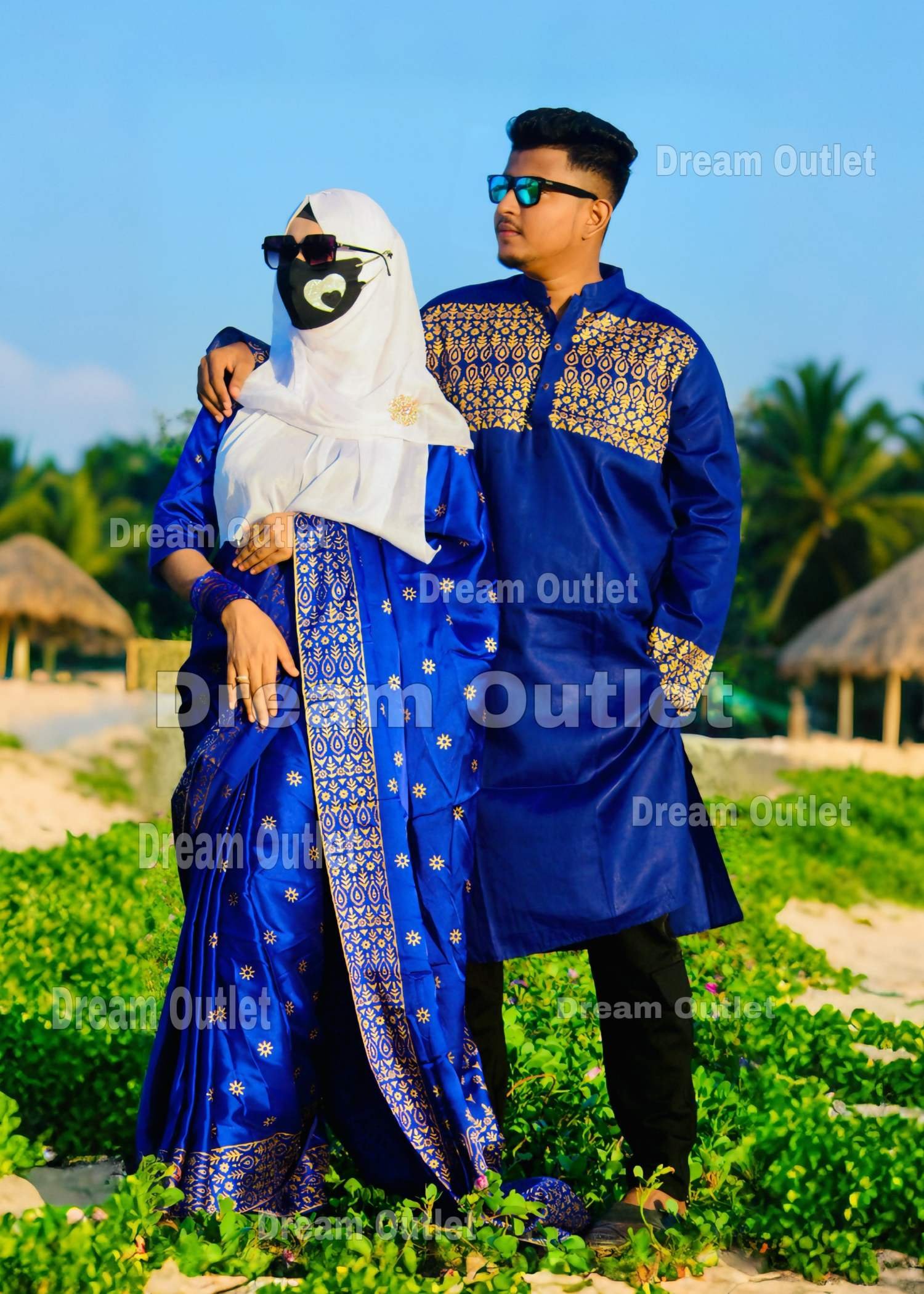 Japani Silk Saree + Panjabi with Blouse - CD-02