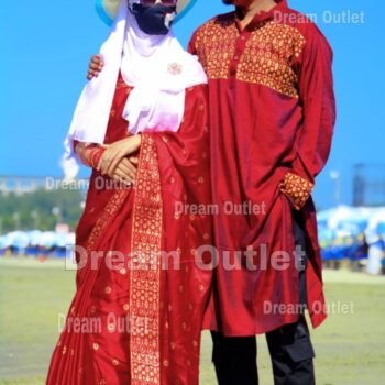 জাপানি সিল্ক বধুয়া বেনারসি শাড়ি + ধুপিয়ান কটন পাঞ্জাবি CD-03