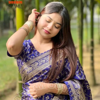 Japani Silk Saree - JS-12 (Blue)